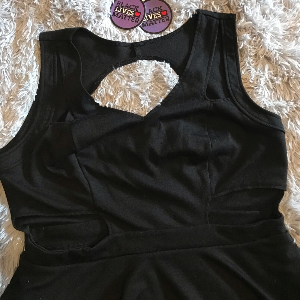 Black Mini Peplum Dress